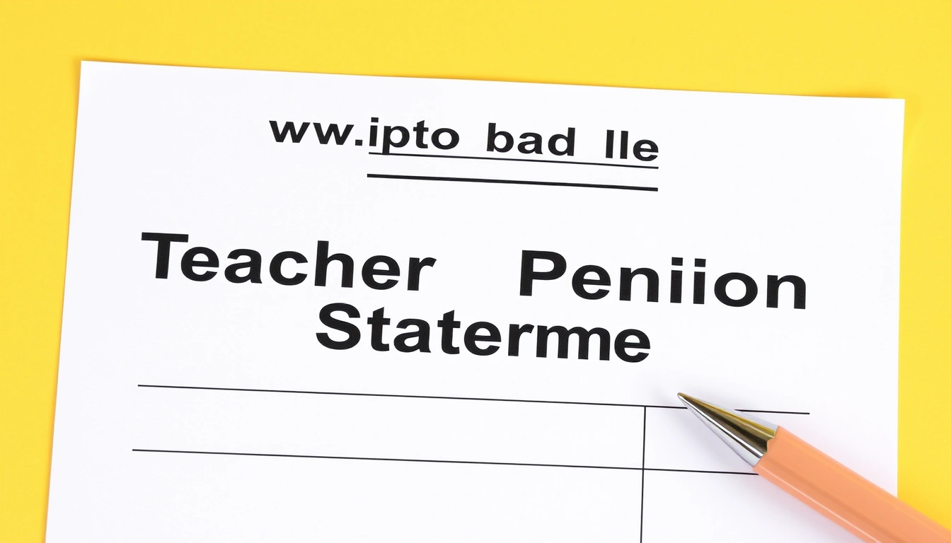 How to Read Your Teacher Pension Statement How to Read Your Teacher Pension Statement