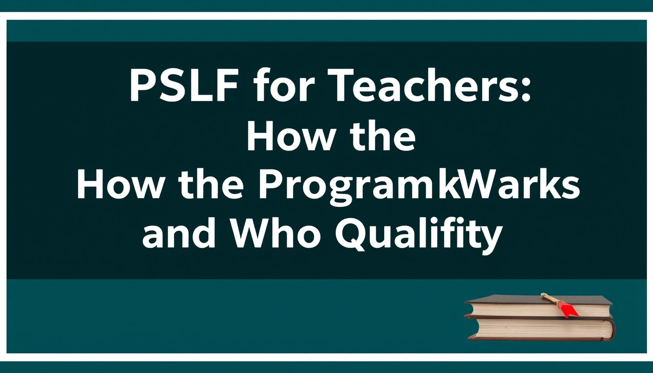 PSLF for Teachers: How the Program Works and Who Qualifies