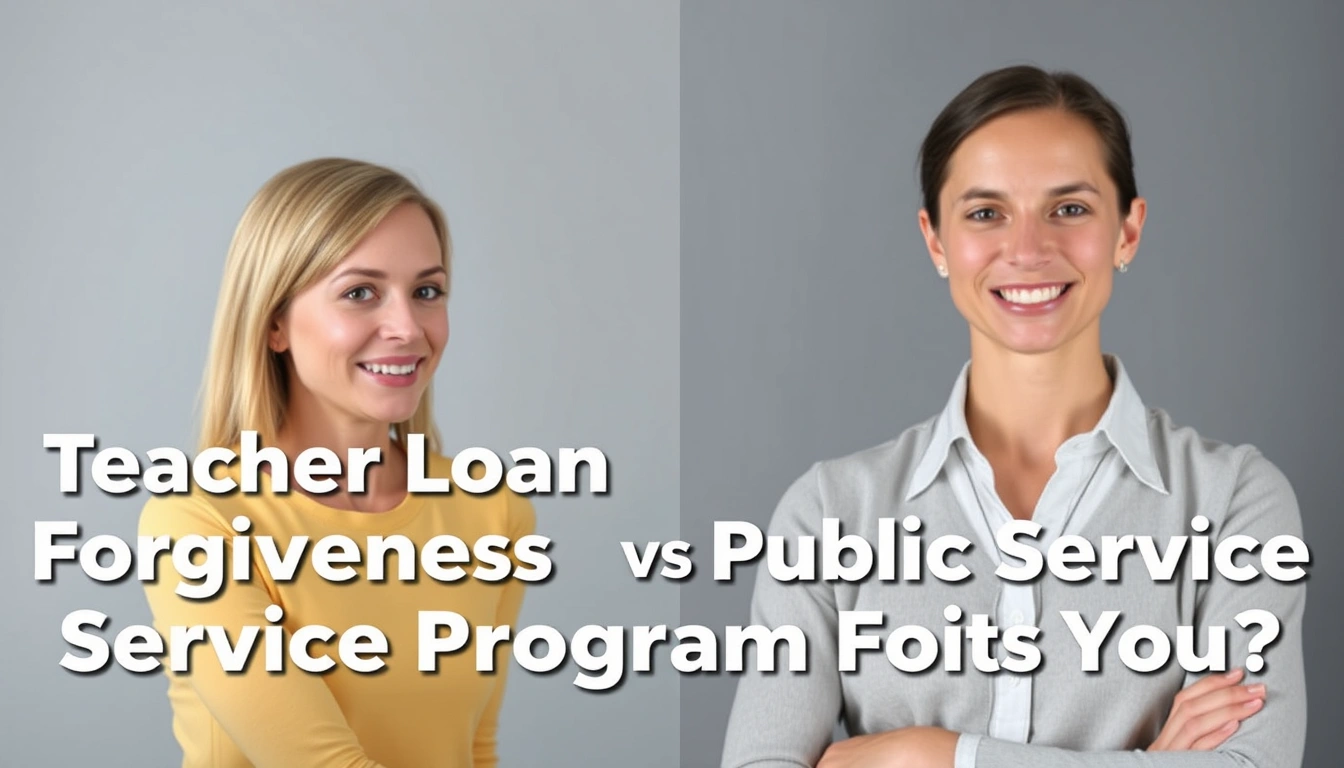 Teacher Loan Forgiveness vs Public Service Loan Forgiveness: Which Program Fits You? Teacher Loan Forgiveness vs Public Service Loan Forgiveness: Which Program Fits You?