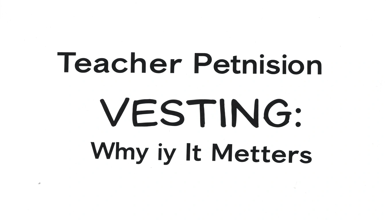 Teacher Pension Vesting: What It Means and Why It Matters Teacher Pension Vesting: What It Means and Why It Matters