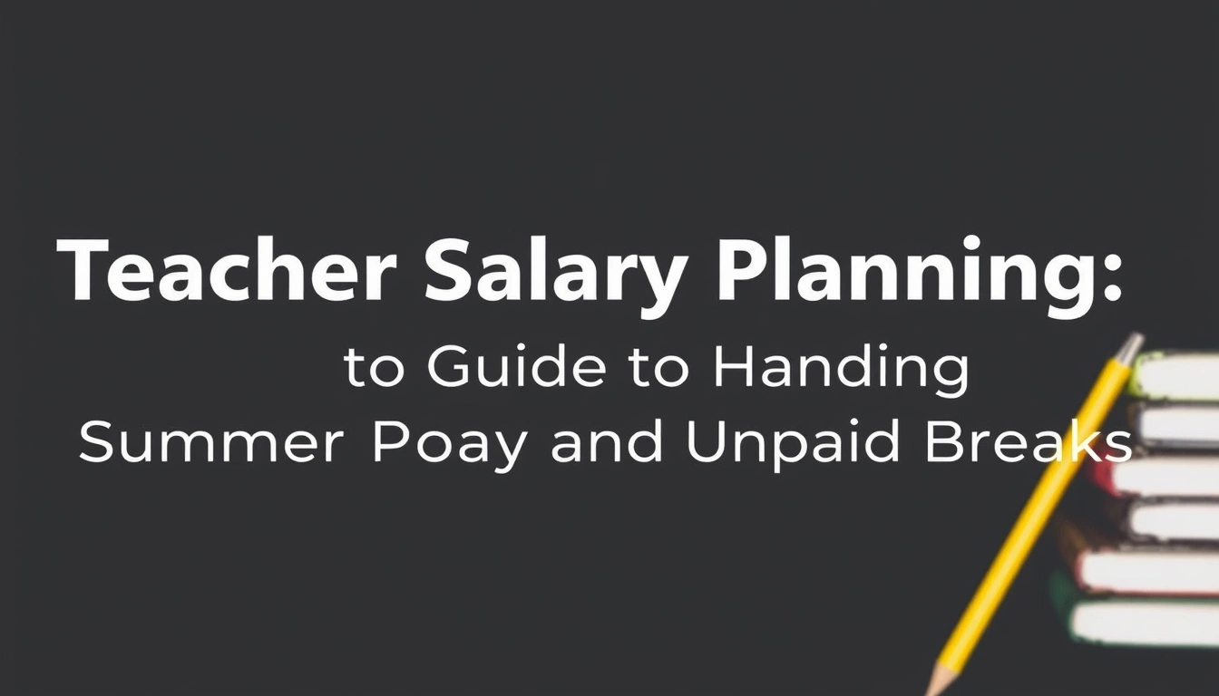Teacher Salary Planning: A Guide to Handling Summer Pay and Unpaid Breaks