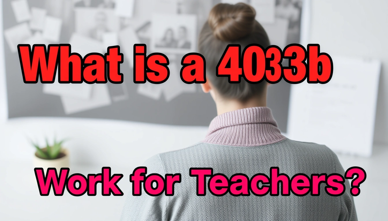 What Is a 403b and How Does It Work for Teachers? What Is a 403b and How Does It Work for Teachers?